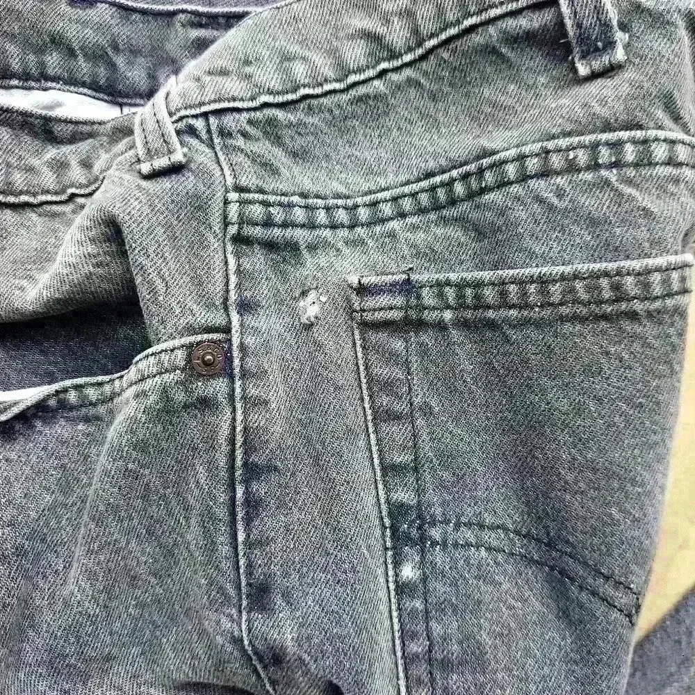 Levi's Vintage Black Leather Tab Jeans